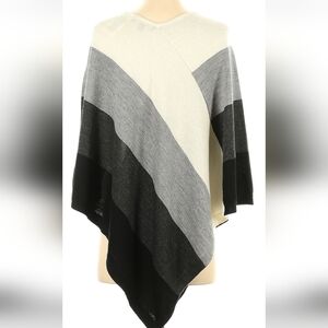 Ellen Tracy Black and Gray Shrug with Color Block Design